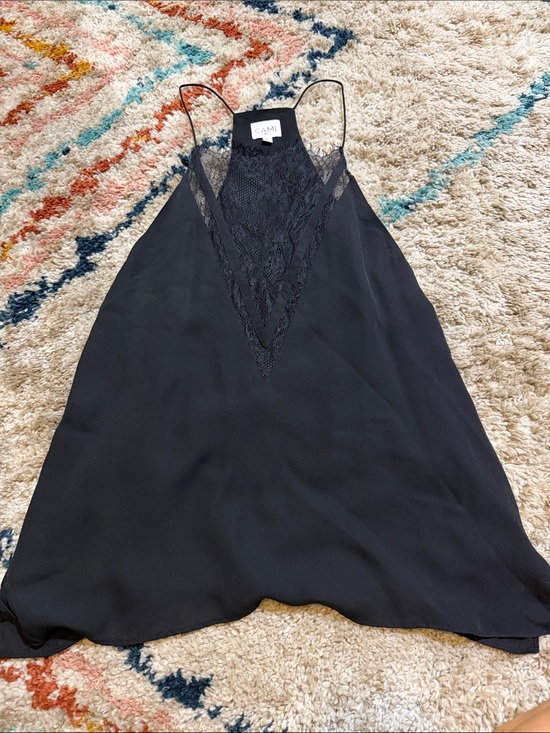 Cami NYC Tops - Cami Black Lace V-Neck Slip Cami